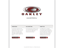 Tablet Screenshot of dealers.oakley.com